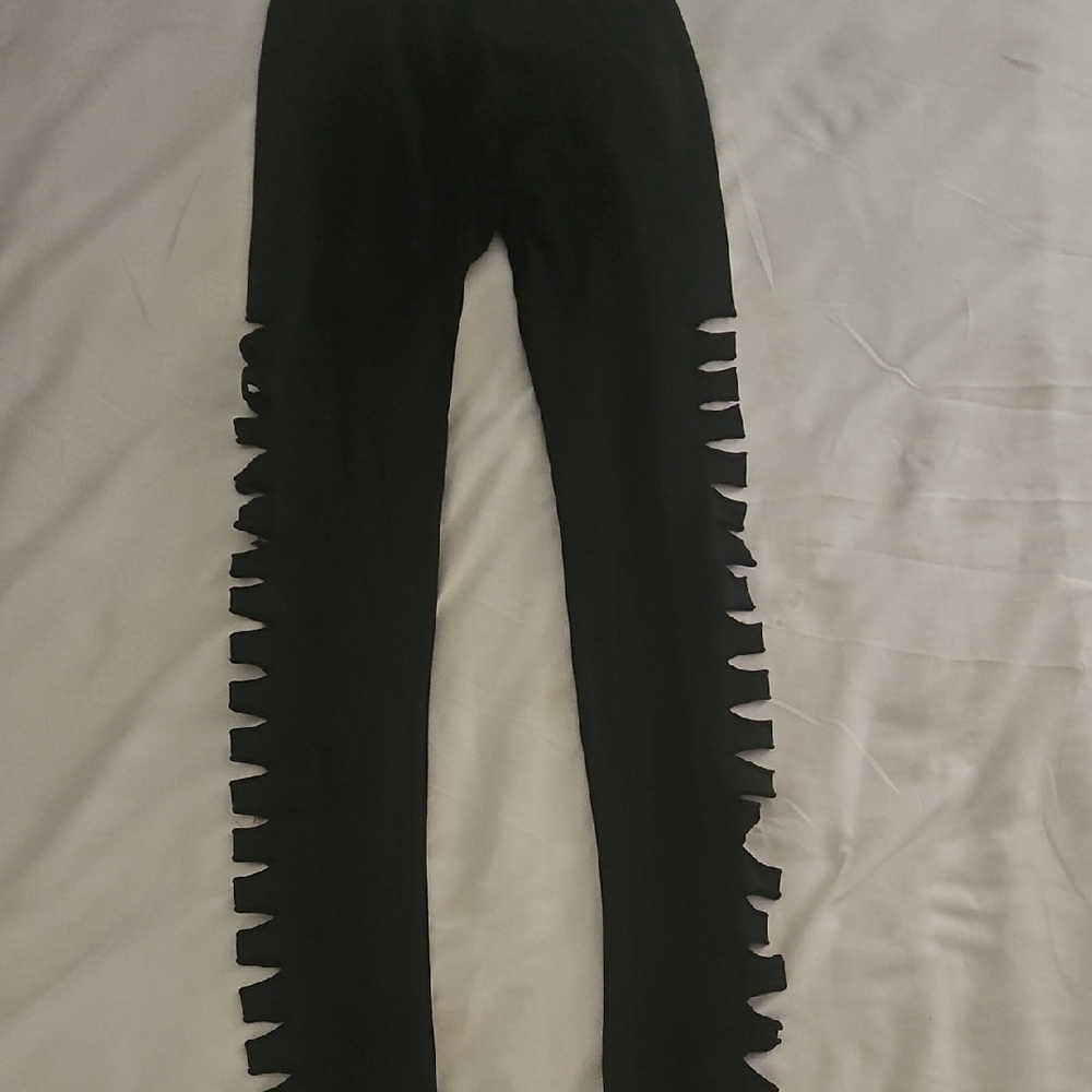 Revamped Black Cut-Out Leggings